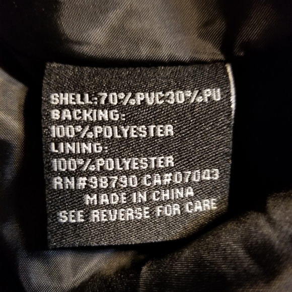 DOLLHOUSE 2X black faux leather long sleeve zipper snap closure jacket - Picture 7 of 7